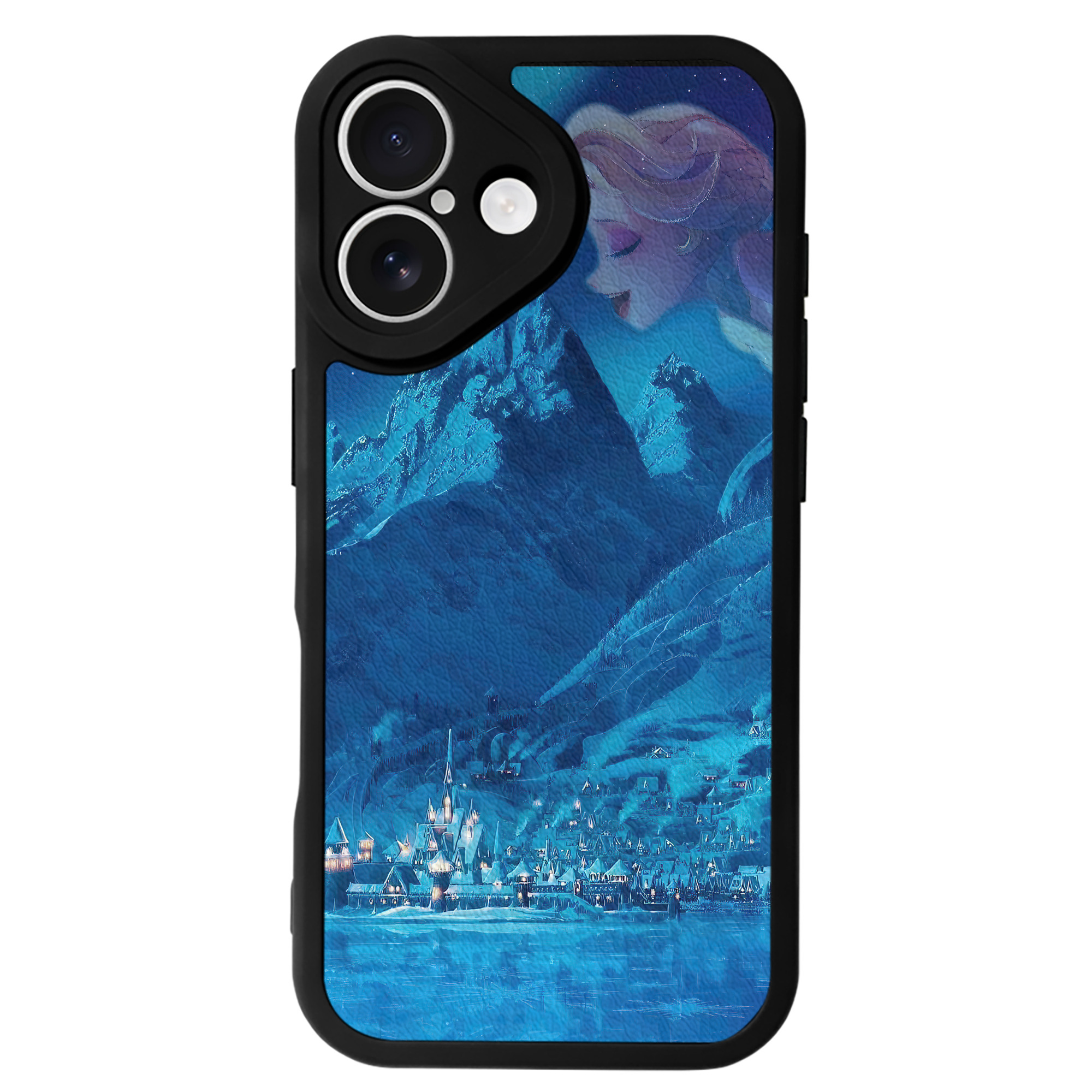 （画像用） アナと雪の女王 アンナ エルサ Frozen Anna Elsa 【iPhone 16シリーズ対応】シリコンスマホケース（レザー調） 材質：シリコン